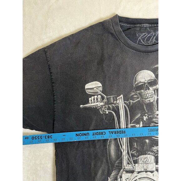 Vintage Ride or Die My Old Lady Motorcycle David Gonzales T-Shirt Size 2XL Y2K - Picture 5 of 11